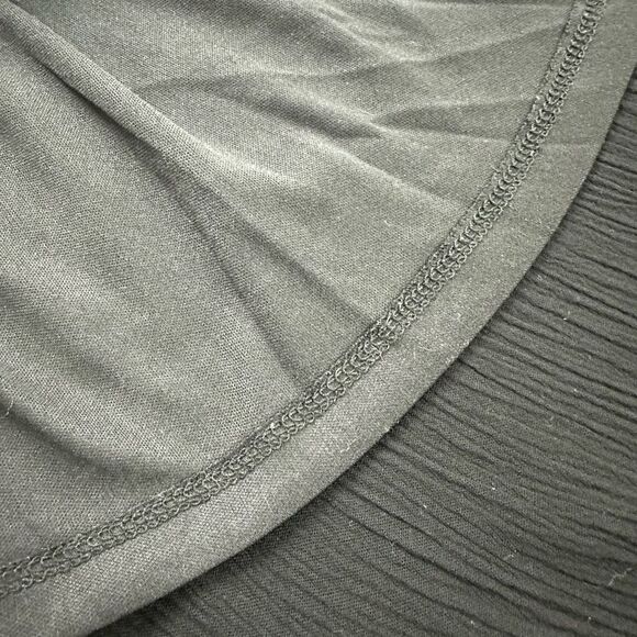 Nina Leonard Women's Size M Cold Shoulder Black Crepe Textured Maxi Dress - Picture 5 of 14